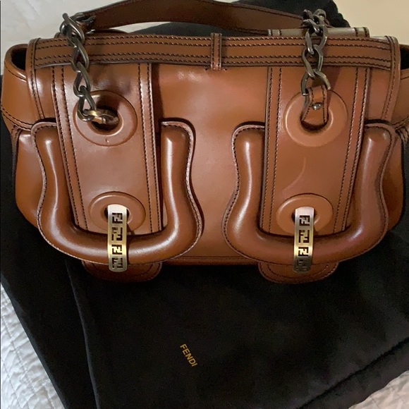 Fendi Borsa Catene Brown Leather Baguette Purse - Picture 5 of 12